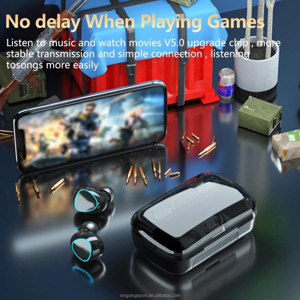 Wireless Earphones Bluetooth 5.1 | TWS with LED Display & Charging Box | Touch Control