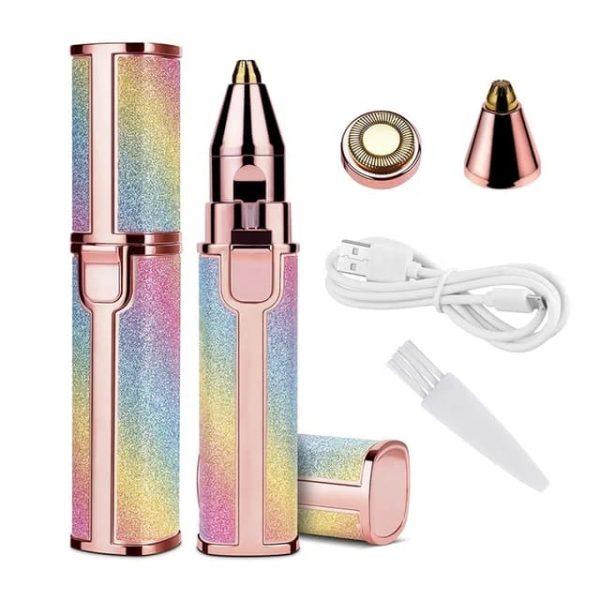 2-in-1 Eyebrow Trimmer & Facial Hair Remover | USB Rechargeable & Painless