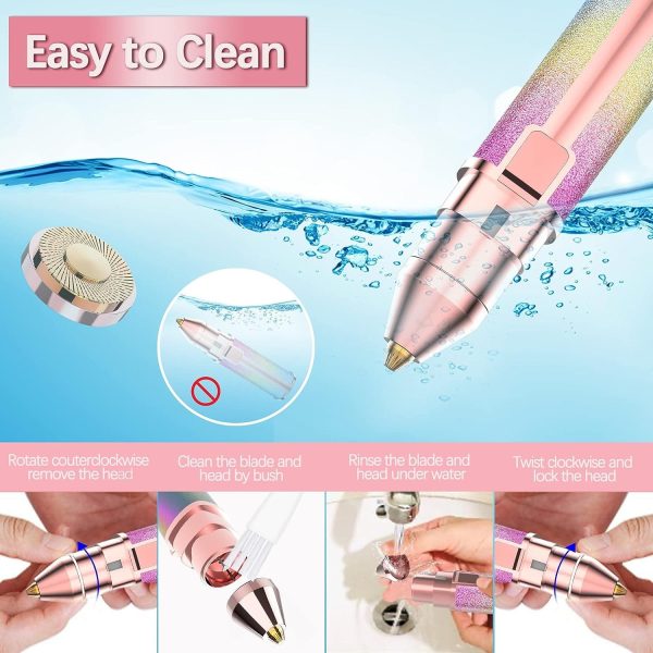 2-in-1 Eyebrow Trimmer & Facial Hair Remover | USB Rechargeable & Painless