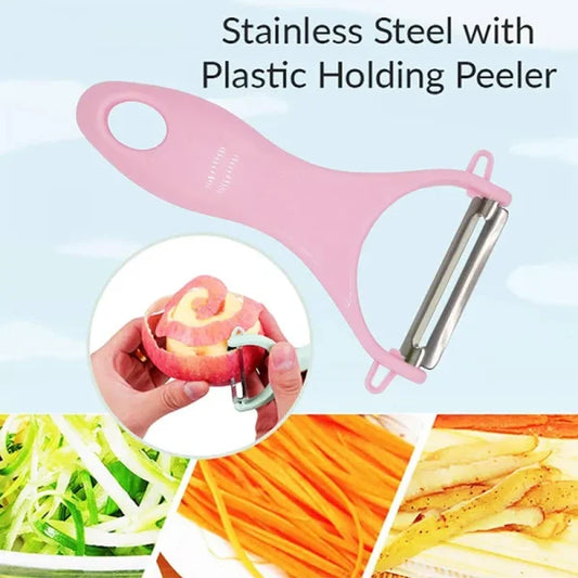 Vegetable Peeler with Stainless Steel Blade – Random Color