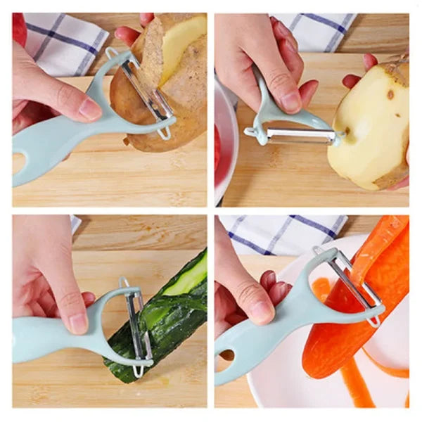 Vegetable Peeler with Stainless Steel Blade – Random Color