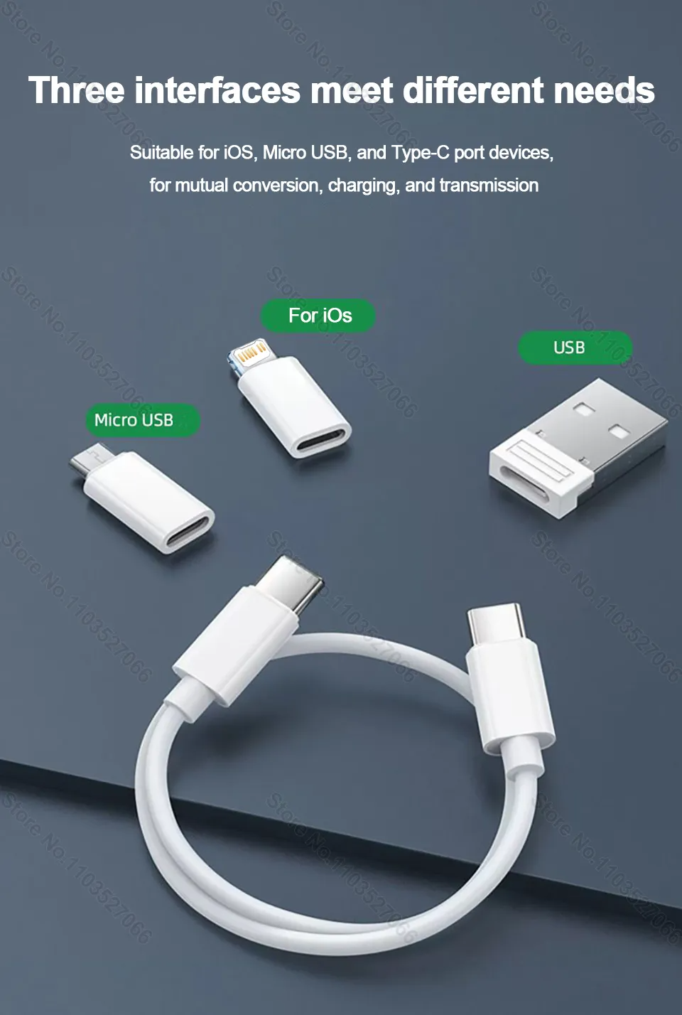 60W Fast Charging Cable Kit with 5-in-1 & 3-in-1 Adapters + Digital Organizer