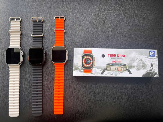 T800 Ultra Smart Watch – 1.99" Full Screen, Bluetooth Calling, Heart Rate, Wireless Charging