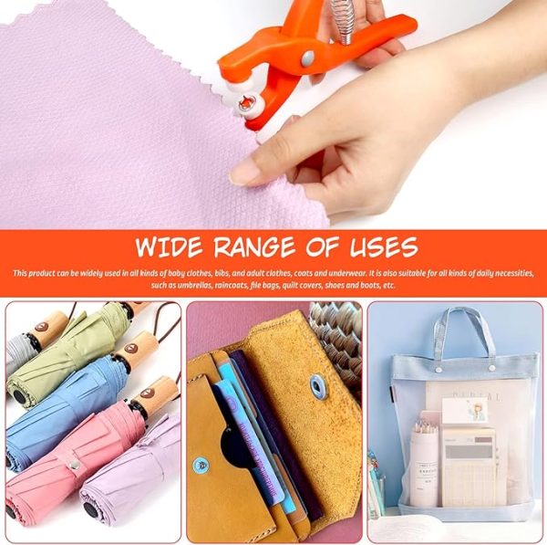 Snap Button Kit with Pliers | Metal Fasteners for Baby Clothes, DIY Crafts & Fabrics